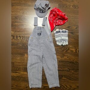 Kids Train Conductor Costume - Black and White Stripes